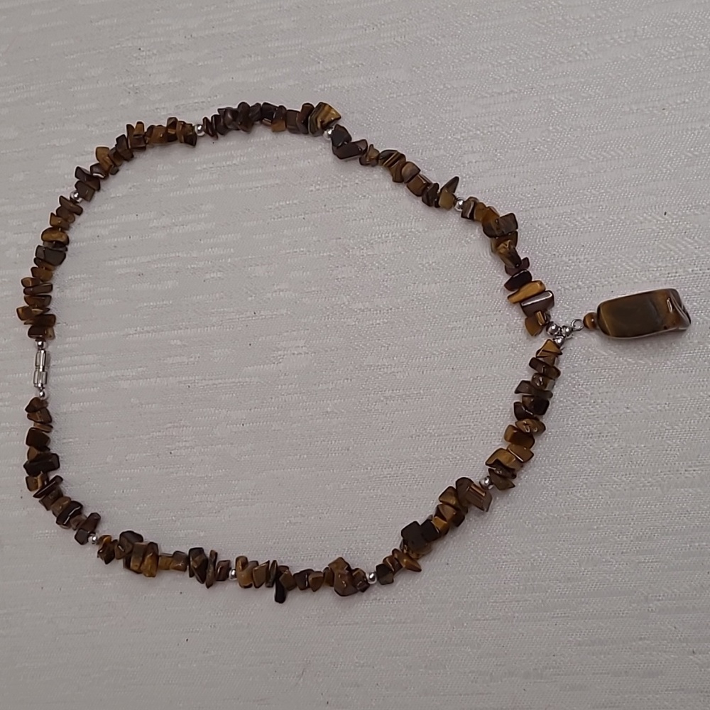 NWOT sterling silver tigers eye necklace